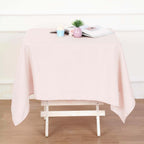 Polyester 54"x54" Table Overlay Square Tablecloth Blush - Wrinkle-Resistant & Durable Table Cover