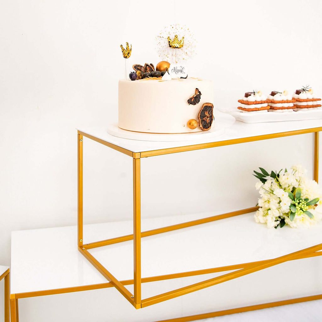 Set of 4 Acrylic Plexiglass Sheets Rectangular Side Plates White - Protective Film Coating