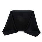 Premium Polyester Square Tablecloth 90"x90" Black 220GSM Wrinkle-Resistant Table Cover