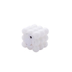 2-Pack LED Flameless Cube Candles Flickering Warm White/White - Battery Operated Bubble Design 2"