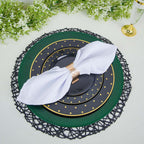 6-Pack Acrylic Round Charger Plates 13" in Hunter Emerald Green with Beaded Rim, Dinner Charger Event Tabletop Decor