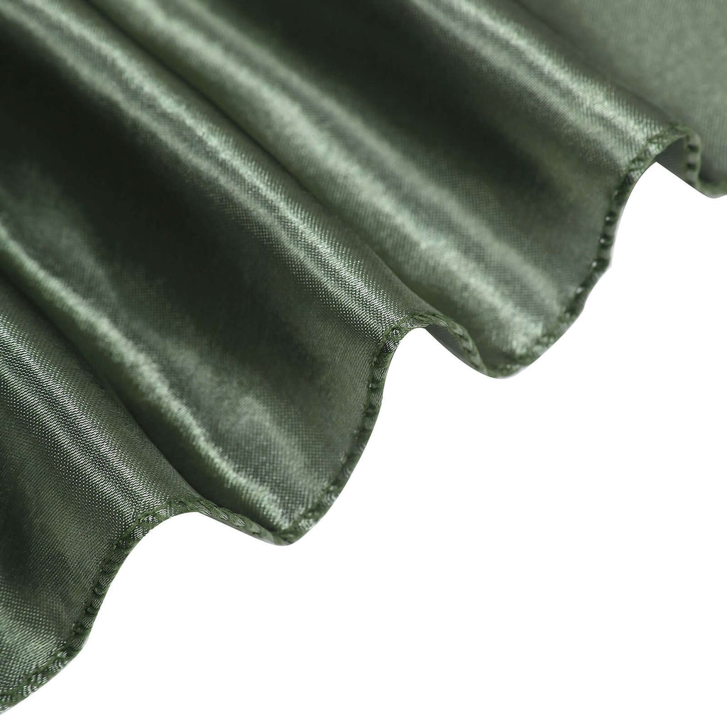 5 Pack Satin Chair Sashes Dusty Sage Green - Durable Chair Bows with Shiny Finish 6"x106"
