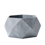 Geometric Planter Mini Cement Design Gray Finish - Concrete Succulent Flower Pot 7"