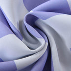 2 Pack White Lavender Lilac Chevron Print Thermal Room Darkening Blackout Window Curtain Panels With Chrome Grommet - 52"x96"