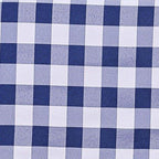 5 Pack Polyester 15"x15" Napkins Navy Blue/White Buffalo Plaid Gingham Style Cloth Napkins