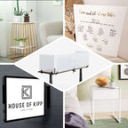 Set of 4 Acrylic Plexiglass Sheets Square Top Plates Assorted Sizes White - Protective Film Coating 3mm Thick