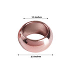4 Pack Shiny Metallic Blush Acrylic Napkin Rings
