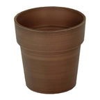 3-Pack Flower Plant Pots Small Design Rustic Brown - Plastic Indoor Decorative Planters 3"