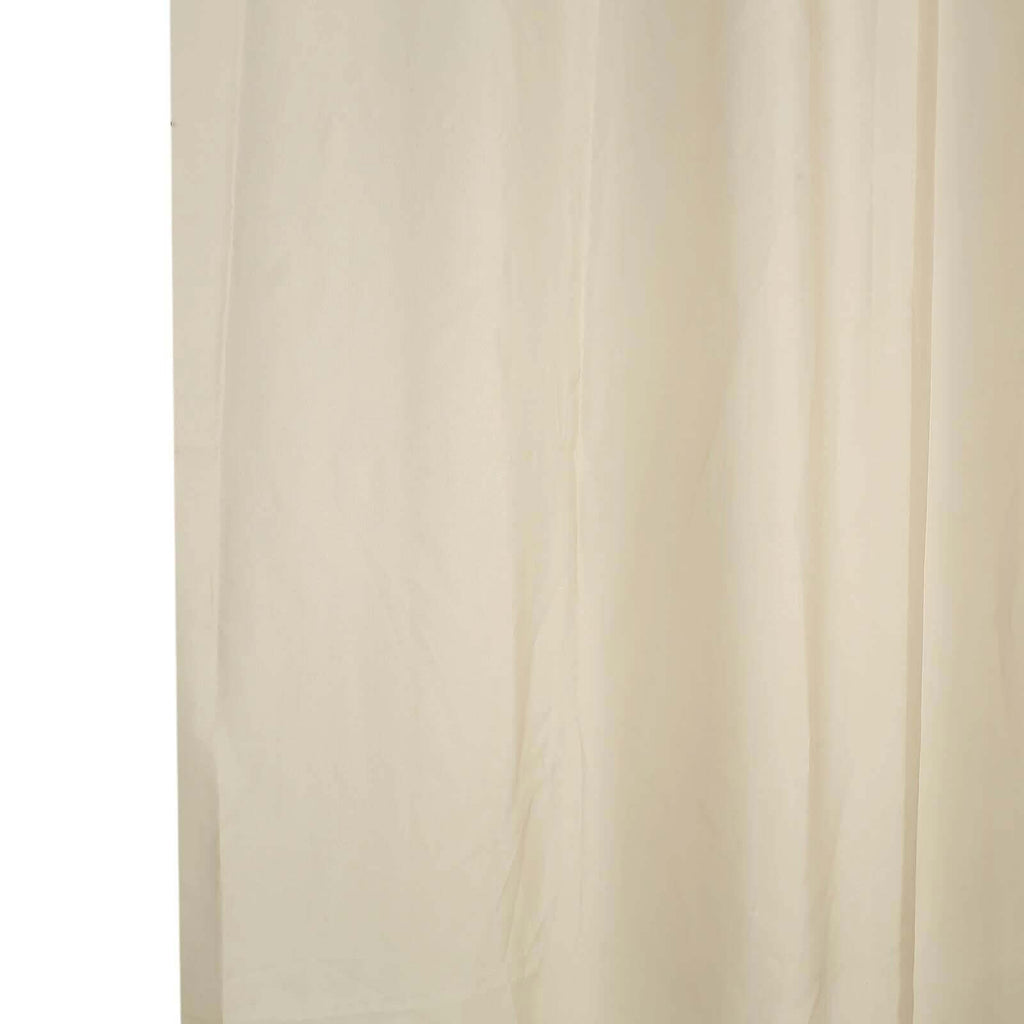 2 Pack Natural Sheer Chiffon Event Curtain Drapes, Durable Flame Resistant Organza Backdrop Event Panels With Rod Pockets - 10ftx10ft