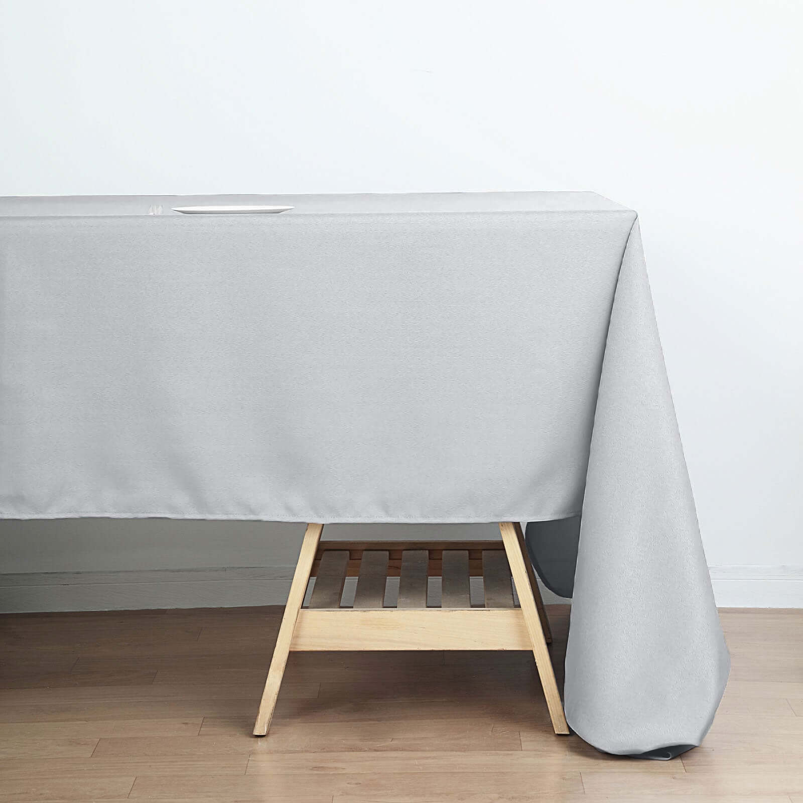 Polyester 60"x126" Rectangle Tablecloth Silver - Wrinkle-Resistant Table Cover