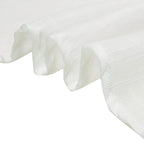 Faux Linen 60"x102" Rectangular Tablecloth White - Slubby Textured & Wrinkle Resistant Table Cover for Weddings and Special Events