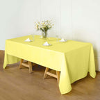 Polyester 60"x126" Rectangle Tablecloth Yellow - Wrinkle-Resistant Table Cover