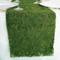 Moss 14"x48" Table Runner Green - Natural Preserved Design with Fishnet Grid for Unique Events