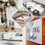 2-Pack Acrylic Plexiglass Sheets Rectangular Side Plates White - Protective Film Coating 24"x10"