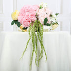 2 Pack Green Artificial Amaranthus Flower Stem Spray and Ivy Leaves 32"