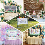 5ftx7ft Rustic Wood and String Lights Print Vinyl Photography Backdrop