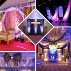 10W White 62 LED Stage Backdrop Uplight, Bright Strobe Spotlight With Brackets