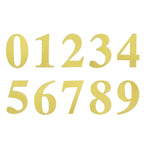 4 Pack 5" Metallic Gold 0-9 Number Stickers Banner, Customizable Stick On Numbers - 2