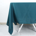 Polyester Square 70"x70" Tablecloth Peacock Teal - Wrinkle-Resistant & Durable Table Cover