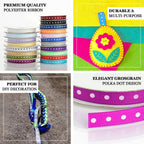 25 Yards 3/8" Eggplant Grosgrain Polka Dot Ribbon