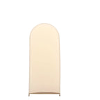 Set of 4 Matte Beige Spandex Fitted Wedding Arch Covers For Round Top Chiara Backdrop Stands - 4ft,5ft,6ft,7ft