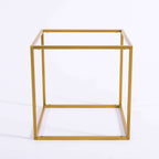 2-Pack Metal Flower Stands Gold Geometric Wedding Centerpieces Square Frame - Durable Display 12"
