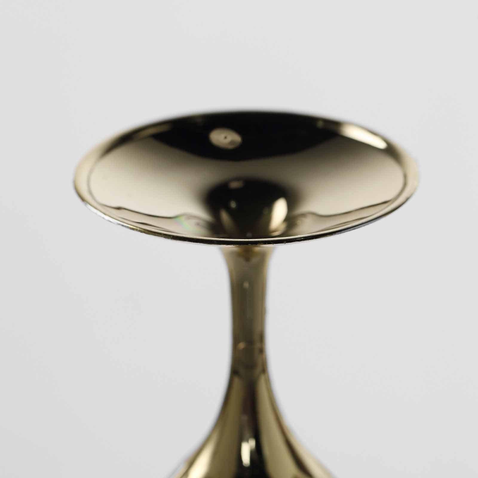 6-Pack Plastic Champagne Glasses Gold Hard Material - Durable Disposable Goblets for Wine 5oz