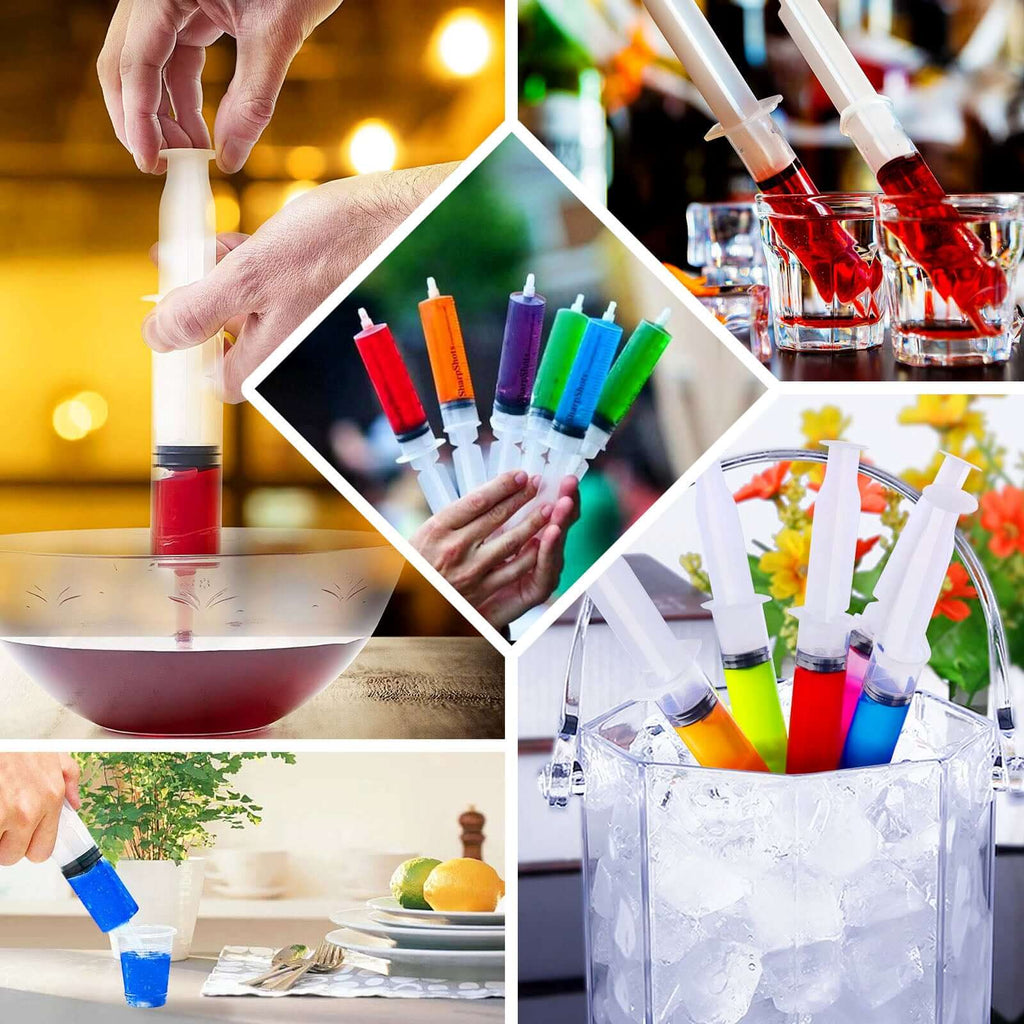 24 Pack 1.5oz Clear Disposable Plastic Cocktail Jello Shot Syringes