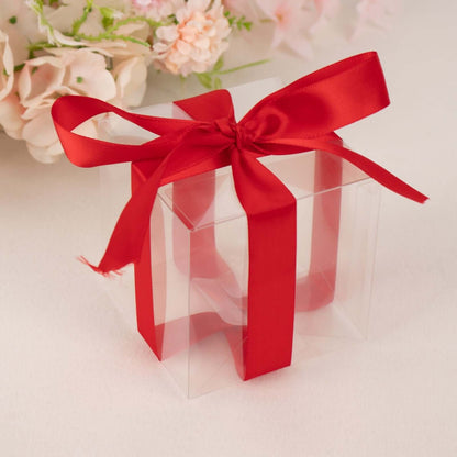 100 Yards 7/8" Red Single Face Decorative Satin Ribbon