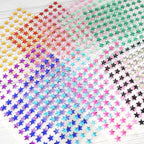 600 Pcs Apple Green Star Shape Stick-On Diamond Rhinestone Stickers, DIY Self Adhesive Craft Gems