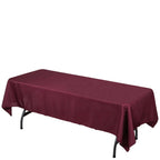 Polyester 60"x102" Rectangle Tablecloth Burgundy - Durable and Stylish Table Cover