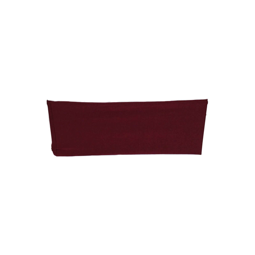 5 Pack Stretch Spandex Chair Sashes Burgundy - Fitted Finish Two Ply Heavy Duty Chair Bands 5"x12"
