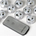 12-Pack Submersible LED Lights Remote Operated Design White - Waterproof Decorative Lighting