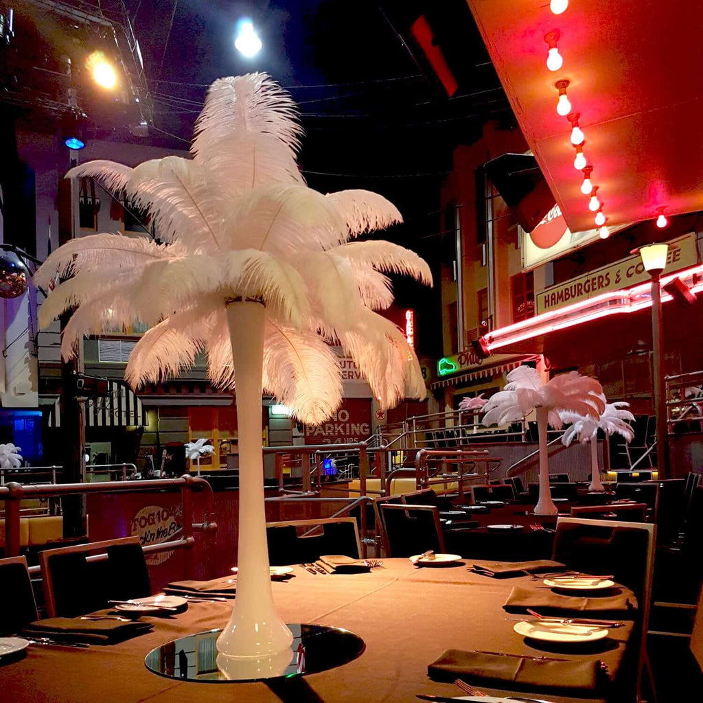 12 Pack 13"-15" White Natural Plume Real Ostrich Feathers, DIY Centerpiece Fillers