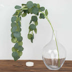 3 Pack 41" Green Real Touch Hanging Silk Silver Dollar Leaf Plant Stems, Artificial Indoor Eucalyptus Sprays