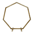 7ft Wooden Wedding Arch, Heptagonal Rustic Photography Backdrop Stand