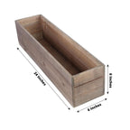 Natural Wood Planter Rectangular Box 24"x6" - Natural Decor with Removable Plastic Liner for Tables - Bell Racket Store