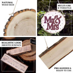 2 Pack 8" Dia Natural Blank Hanging DIY Wood Sign, Round Wood Plaques