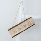 2 Pack 10"x4" Natural Blank Hanging DIY Wood Sign, Rectangle Wood Plaques