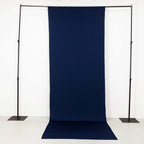 Navy Blue 4 - Way Stretch Spandex Event Curtain Drapes, Wrinkle Free Backdrop Event Panel with Rod Pockets - 5ftx14ft - Bell Racket Store