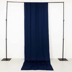 Navy Blue 4 - Way Stretch Spandex Event Curtain Drapes, Wrinkle Free Backdrop Event Panel with Rod Pockets - 5ftx14ft - Bell Racket Store