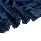 Velvet Chair Cushion Protector Stretch with Tie for Dining Chairs Navy Blue - Durable Cover for Formal Gatherings