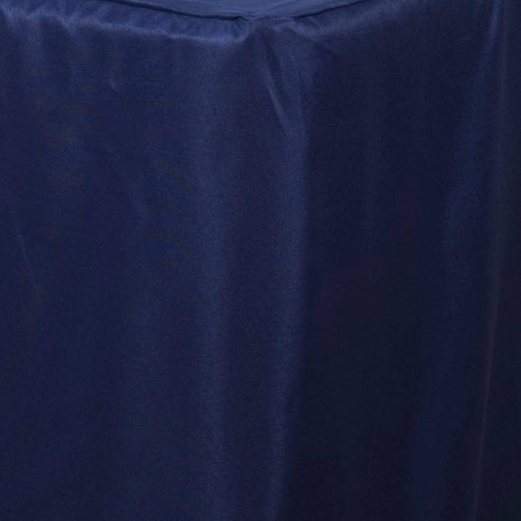 Fitted Polyester 96"x30" Rectangle Tablecloth Navy Blue - Durable and Easy to Maintain Table Cover