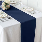 Polyester 12"x108" Table Runner Navy Blue - Durable & Wrinkle-Resistant Table Decor