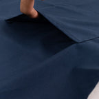 Navy Blue Premium Polyester Cooking Chef Apron with Adjustable Neck and Long Ties, Waterdrop Resistant 2 Pockets Unisex Kitchen Bib Apron - Bell Racket Store