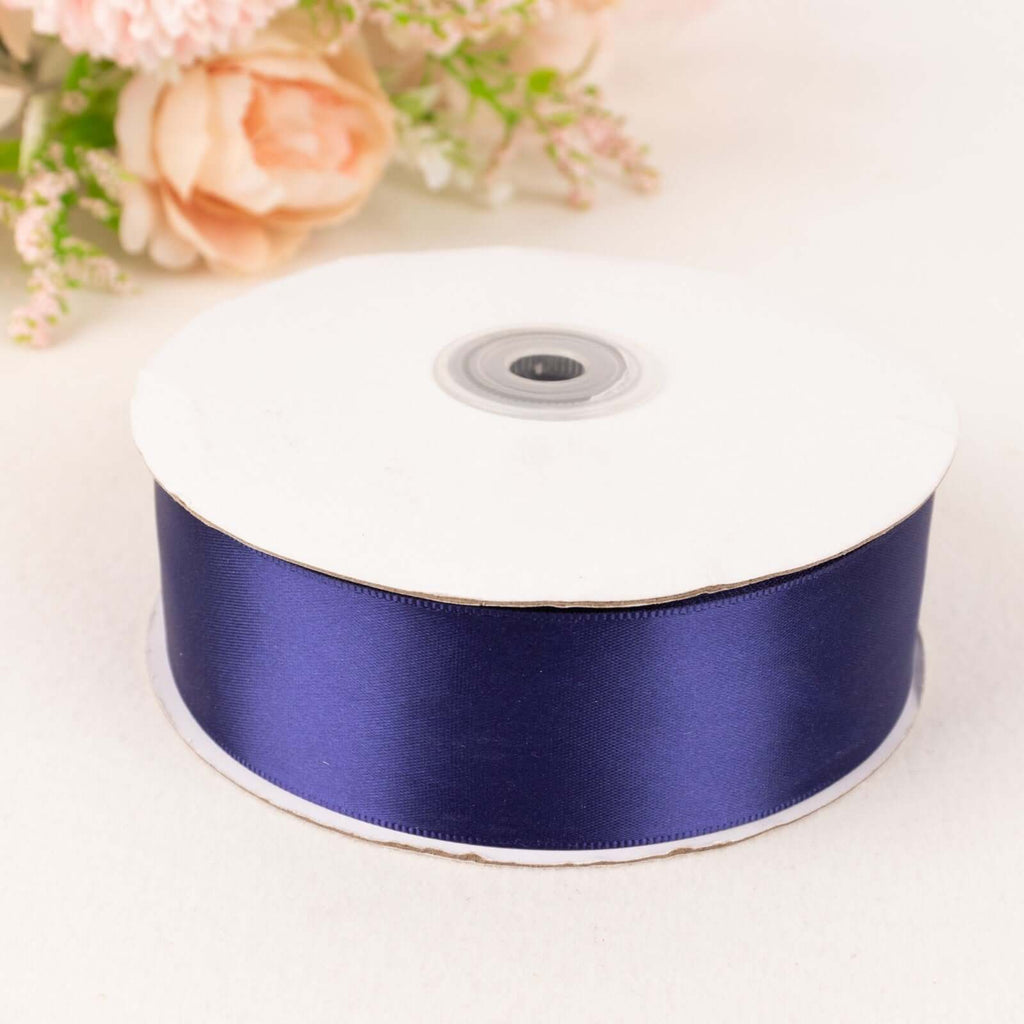 50 Yards 1.5" Navy Blue Single Face Decorative Satin Ribbon
