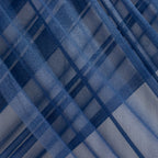 Navy Blue Sheer Backdrop Drape â€“ 5ftx32ft Wedding Arch & Ceiling Decor Panel, Wrinkle Free with Soft Shimmer - Bell Racket Store