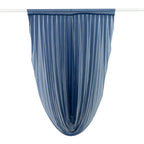 Navy Blue Sheer Chiffon Valance Curtain 4ft x 6ft â€“ Wedding Arch Drape with Rod Pocket, Voile Backdrop Panel - Bell Racket Store