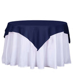 Polyester 54"x54" Table Overlay Square Tablecloth Navy Blue - Wrinkle-Resistant & Durable Table Cover