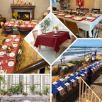 Premium Polyester 60"x102" Rectangle Tablecloth Navy Blue - Durable 220GSM Wrinkle-Resistant Table Cover